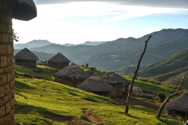 Basotho Huts in Lesotho