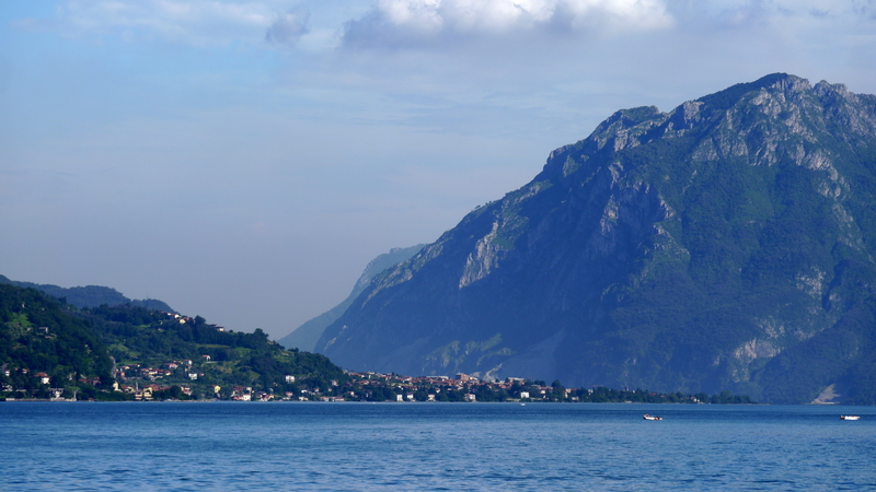 Mountains surrounding Lake Como in Italy