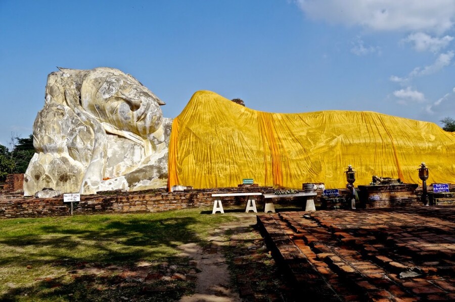 Reclining Buddha at Ayutthaya Thailand