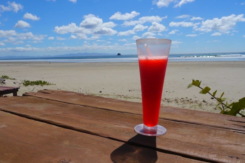 Cocktails on Playa Hermosa near San Juan del Sur