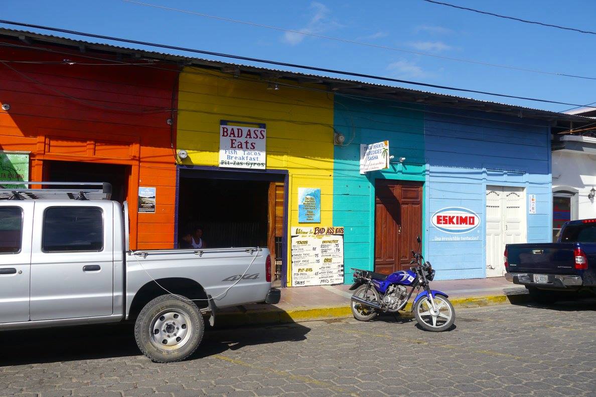 Colorful buildings in San Juan del Sur