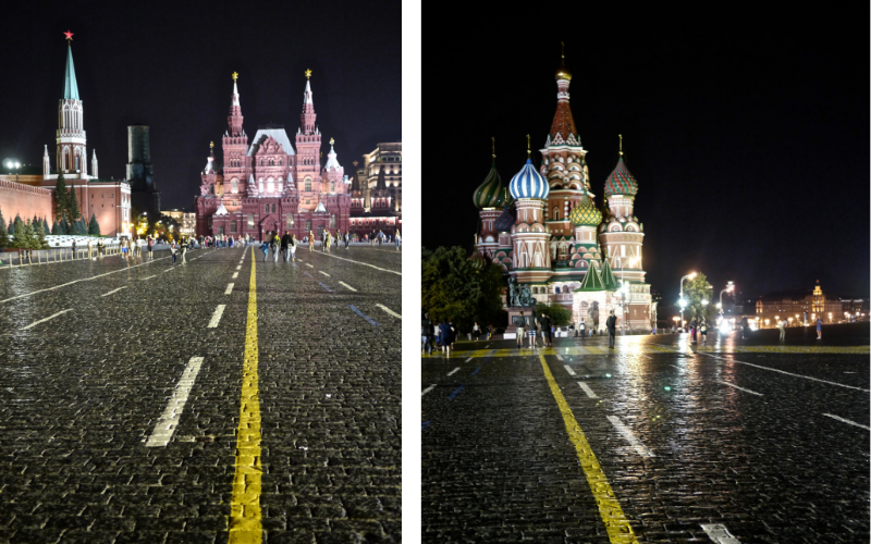 Visiting the Red Square at night