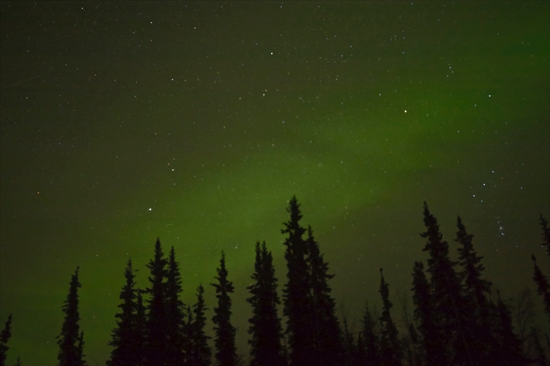 Green Glow Visible from the Chena Hot Springs