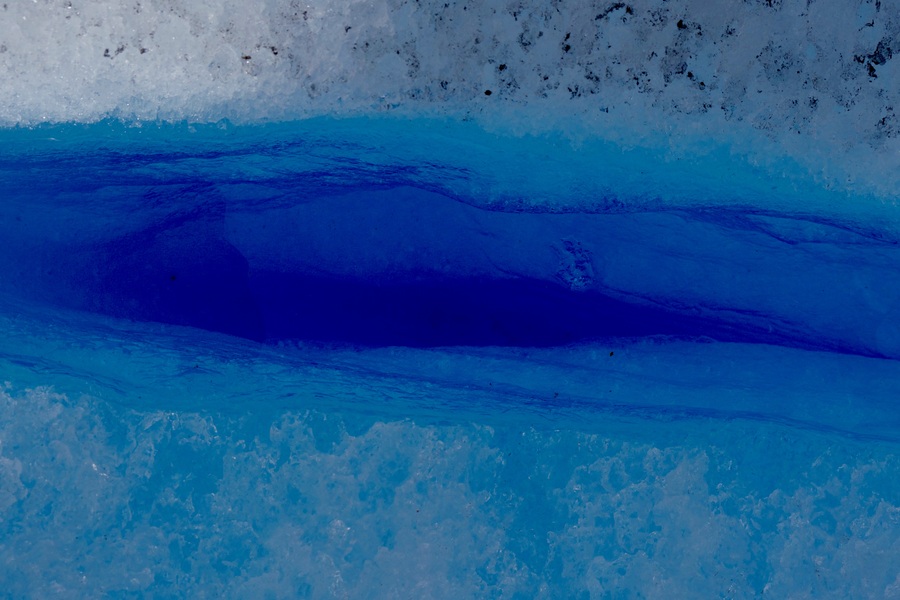 deep blues of the glacier