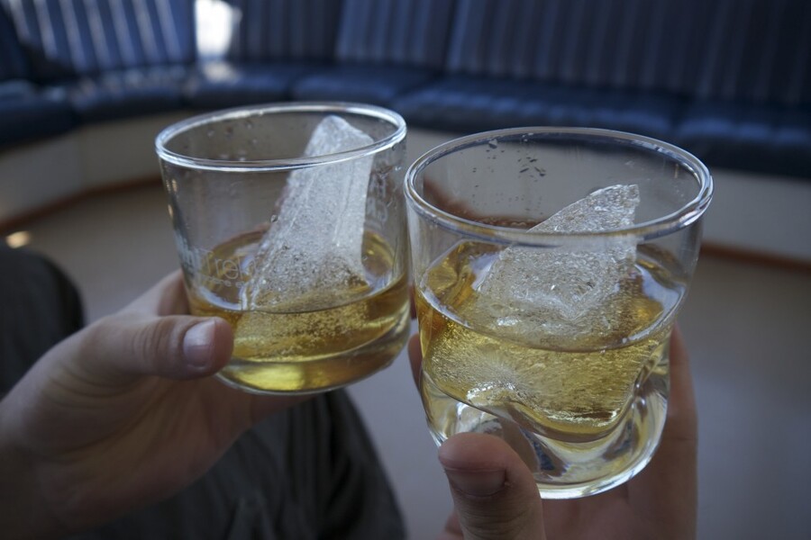 Whiskey at the Perito Moreno Glacier