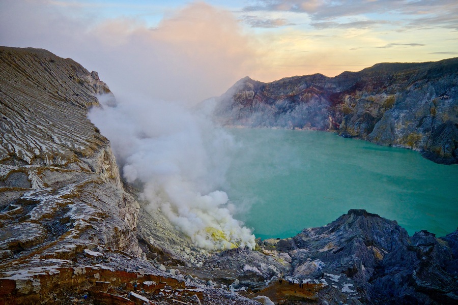 Sunrise Kawah Ijen Volcano