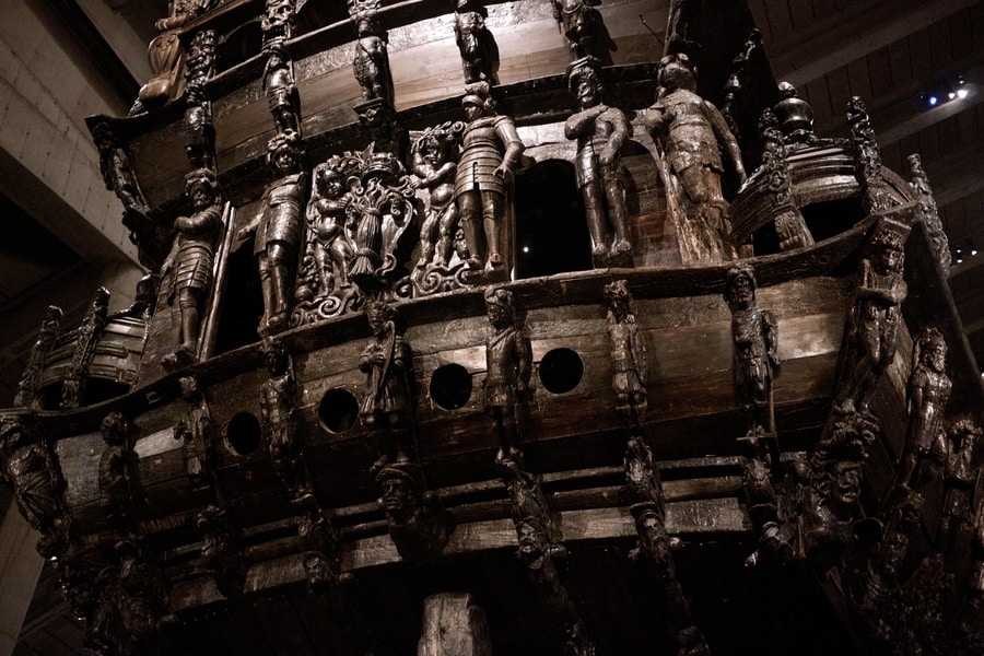 Muzeum Vasa rzeźbione statek