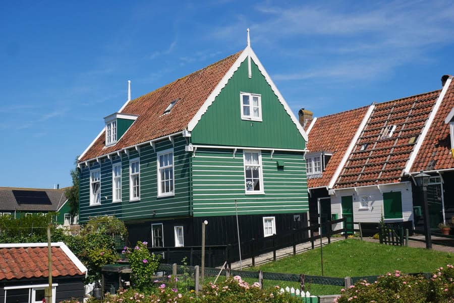 Typical house in Marken, Netherlands