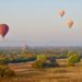 hot air balloon over the Bagan pagodas