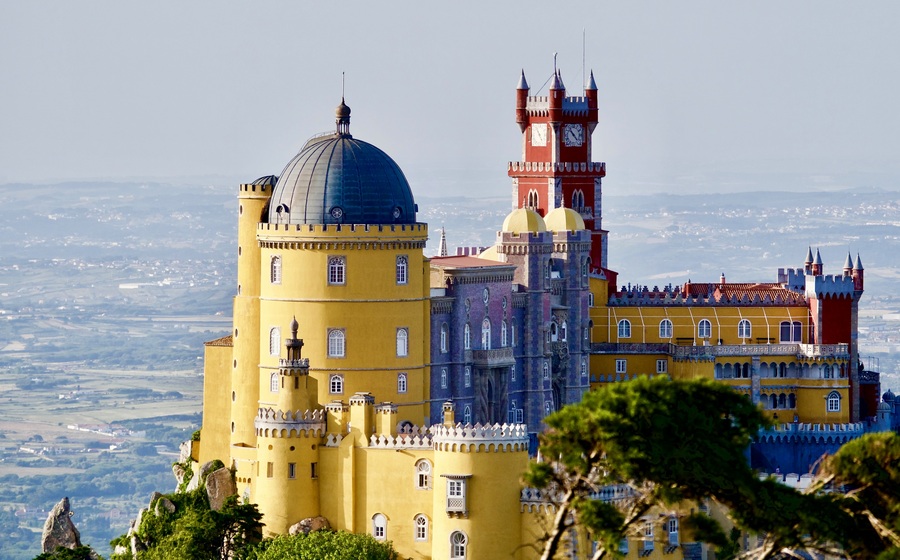 Colorful Pena Palace in Sintra