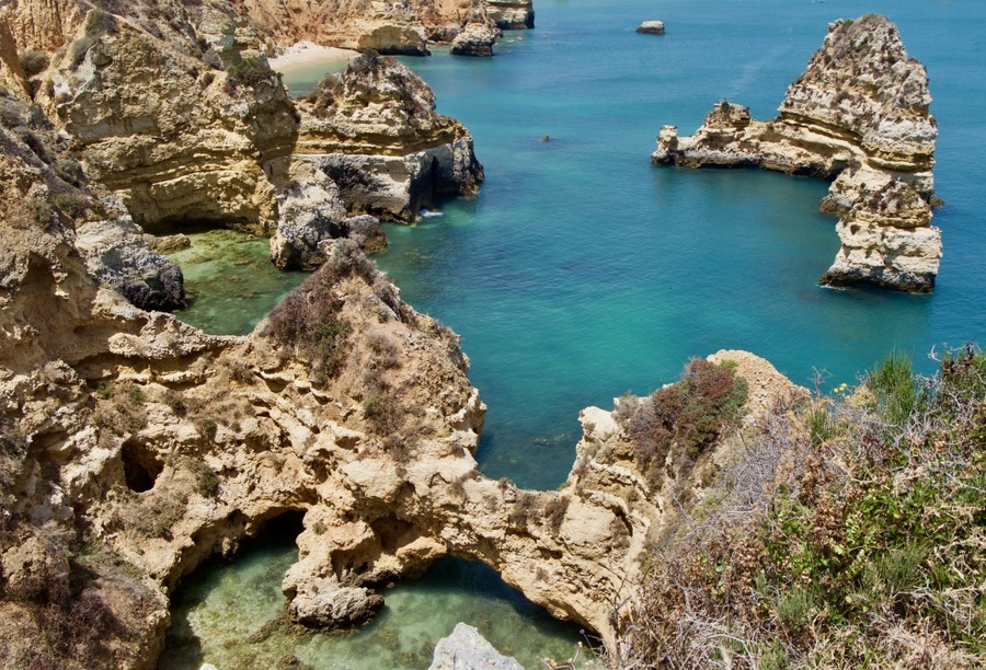 Coastline in the Algarve, Portugal
