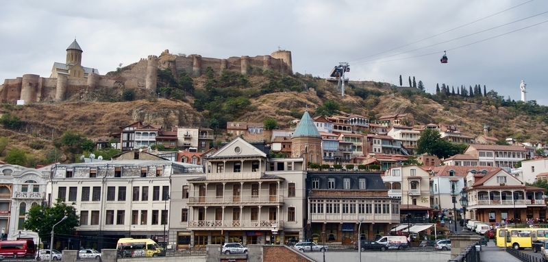 Visiting the Narikala Fortress during our two days in Tbilisi