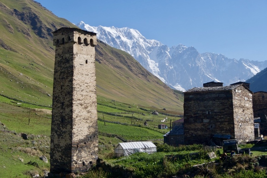 Svan Tower in Ushguli, Georgia