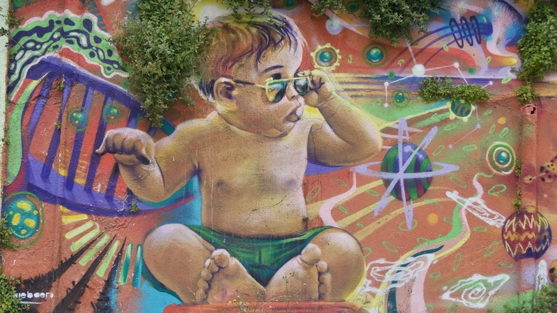 Mural of Baby in Valparaiso
