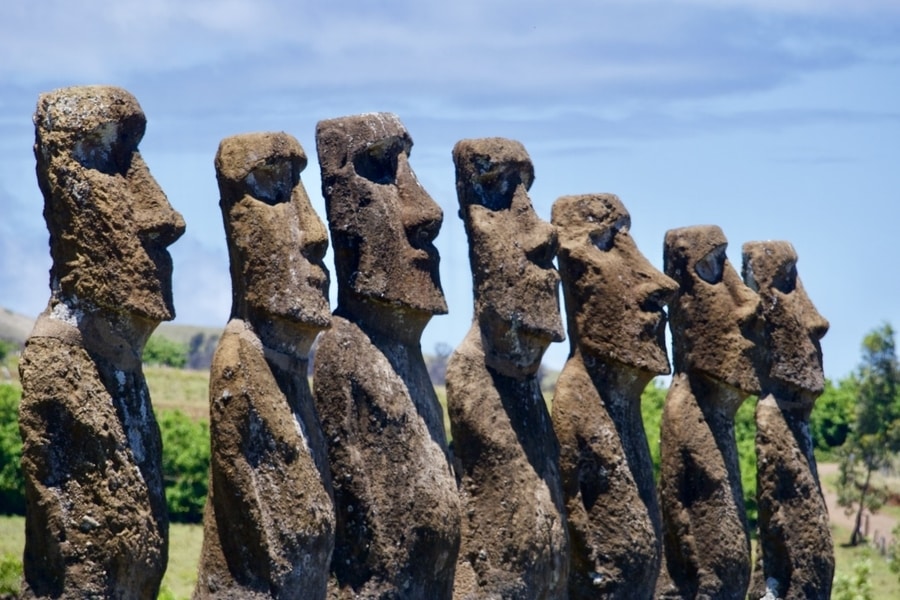 Ahu Akivi Statues Easter Island