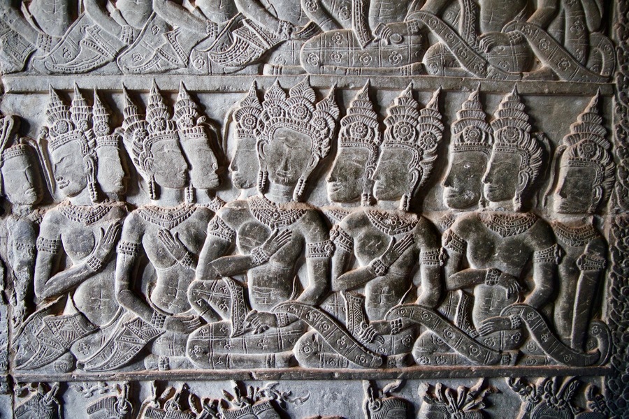 Bas Reliefs in Angkor Wat