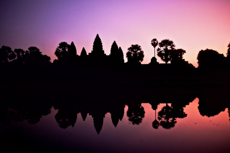 Temple of Angkor Wat at Sunrise