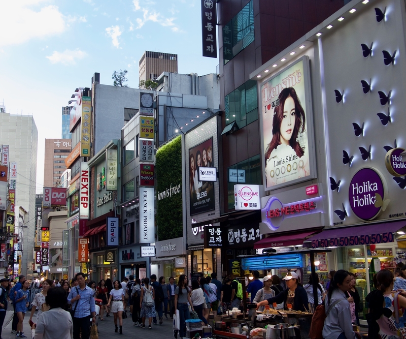 Myeongdong Shopping District and Lights, Seoul