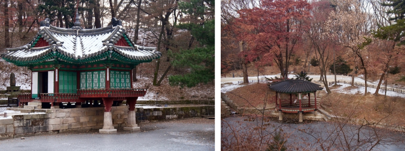 Changdeokgung gardens in Seoul in winter