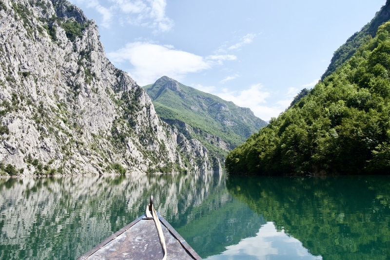 Komani Lake in northern Albania