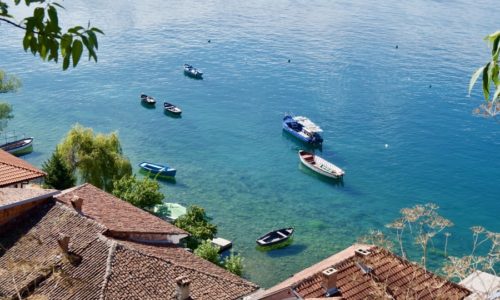Clear blue water, Lake Ohrid Macedonia
