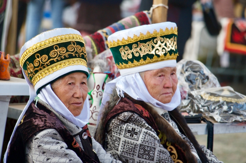 Kyrgyz Women Attending the World Nomad Games in their Traditional Dress