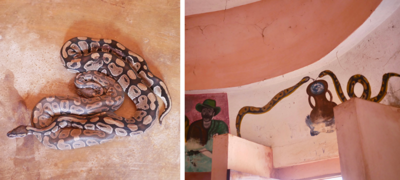 Voodoo Python Temple in Ouidah, Benin