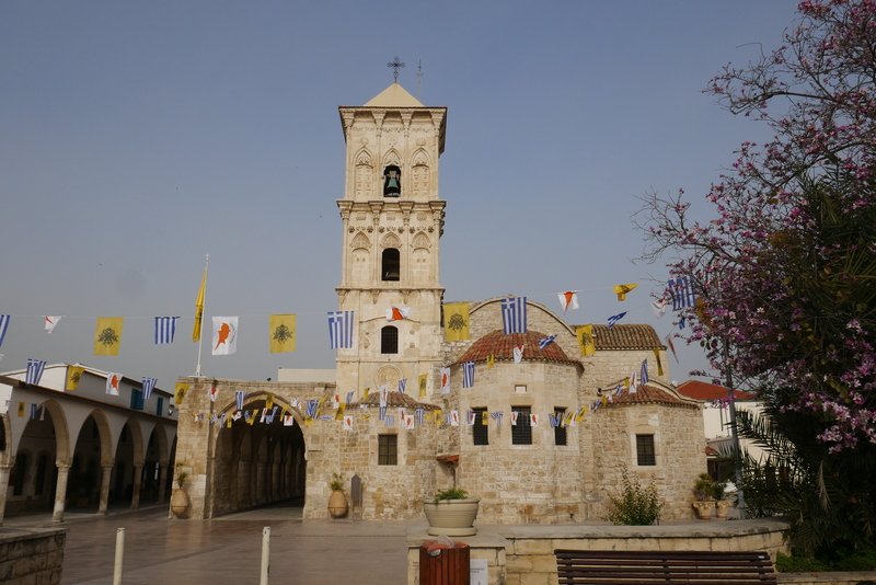 The beautiful St Lazarus Cathedral located near the waterfront in downtown Larnaca