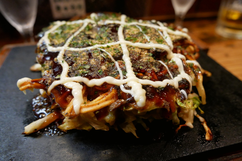 Japanese Pancake, known as Okonomiyaki 