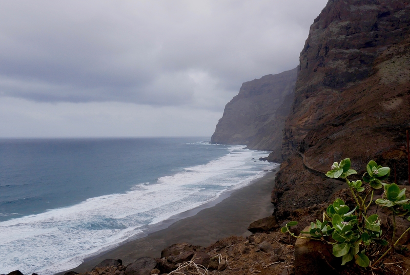 Coastline along one of the most popular hikes in Santo Antao
