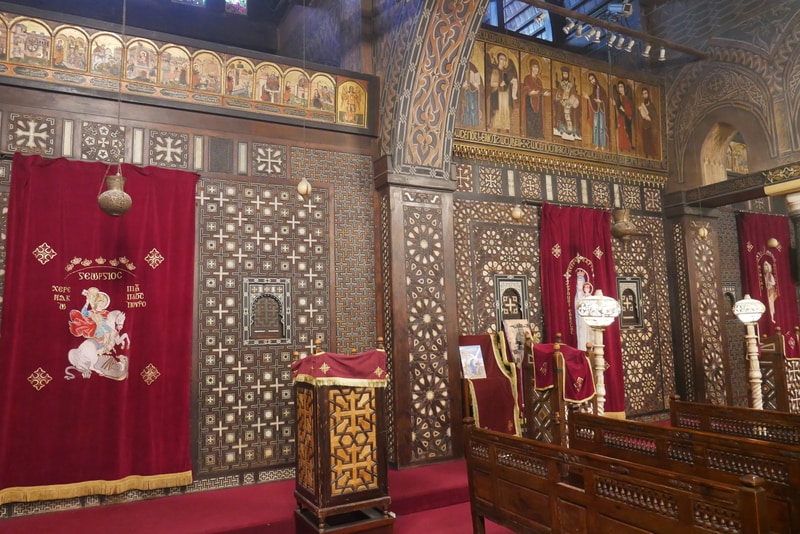 Interior of the Hanging Church in Coptic Cairo