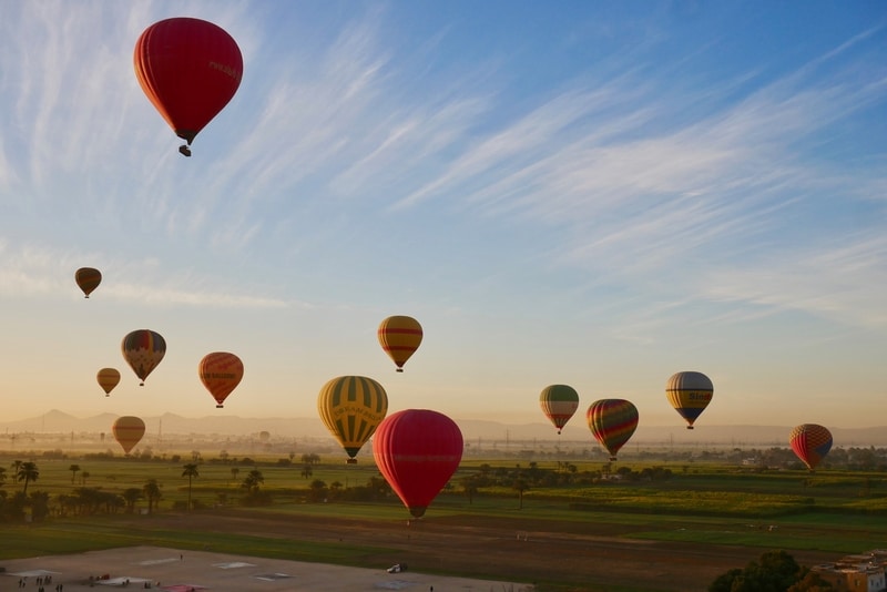 A Hot Air Balloon Ride in Luxor was included in our Nile Cruise