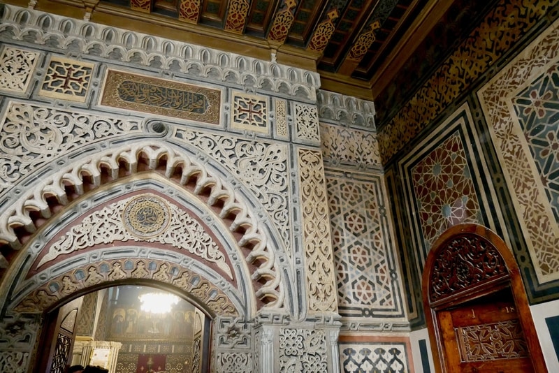 Interior Decorations of the Hanging Church in Cairo