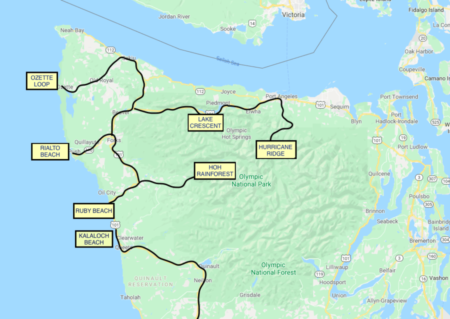 Olympic National Park Map