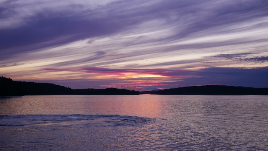 Sunset View from the Orcas Island Ferry