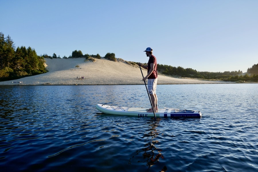 paddle boarding at Honeyman Park