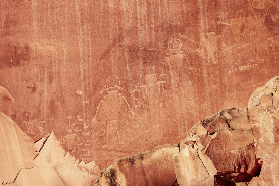 Petroglyphs in Capitol Reef