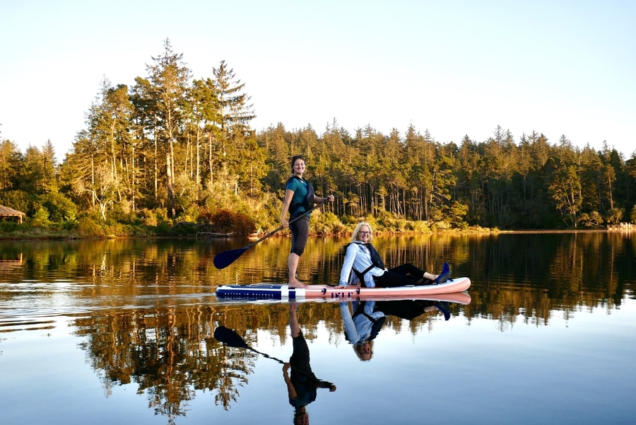 Oregon dunes paddle boarding