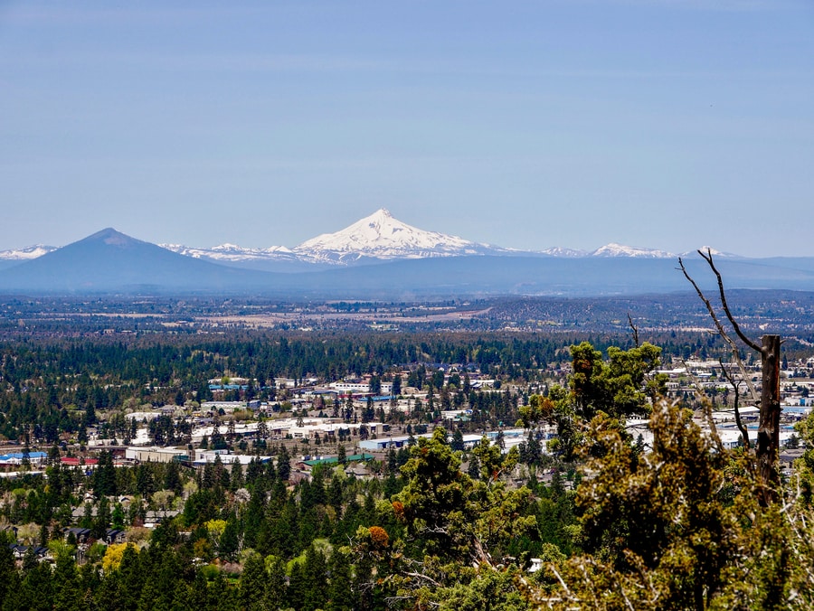 View from the top of Pilot Butte in Bend Oregon