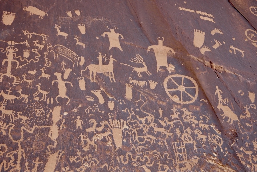 Newspaper Rock near the Needles District of Canyonlands