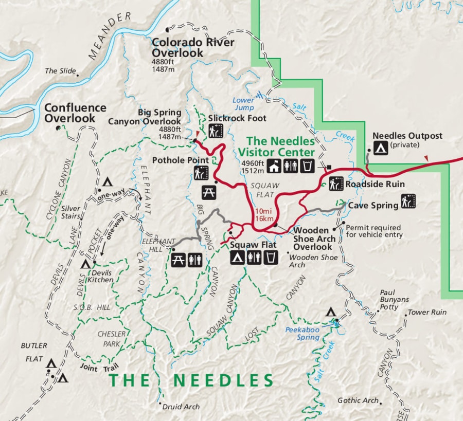 Canyonlands Needles Map