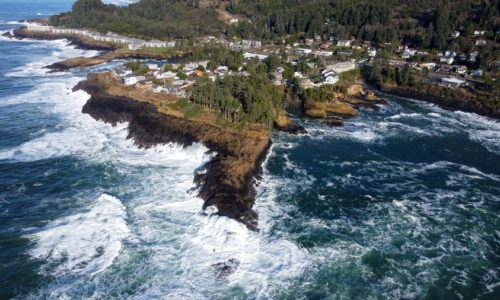 Aerial View of the Central Oregon Coast