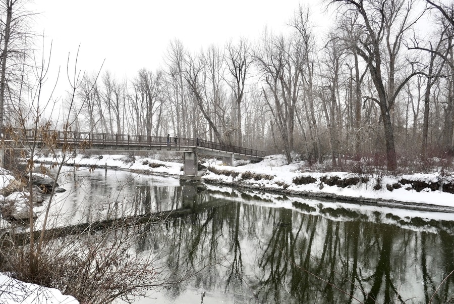 Leavenworth waterfront in winter