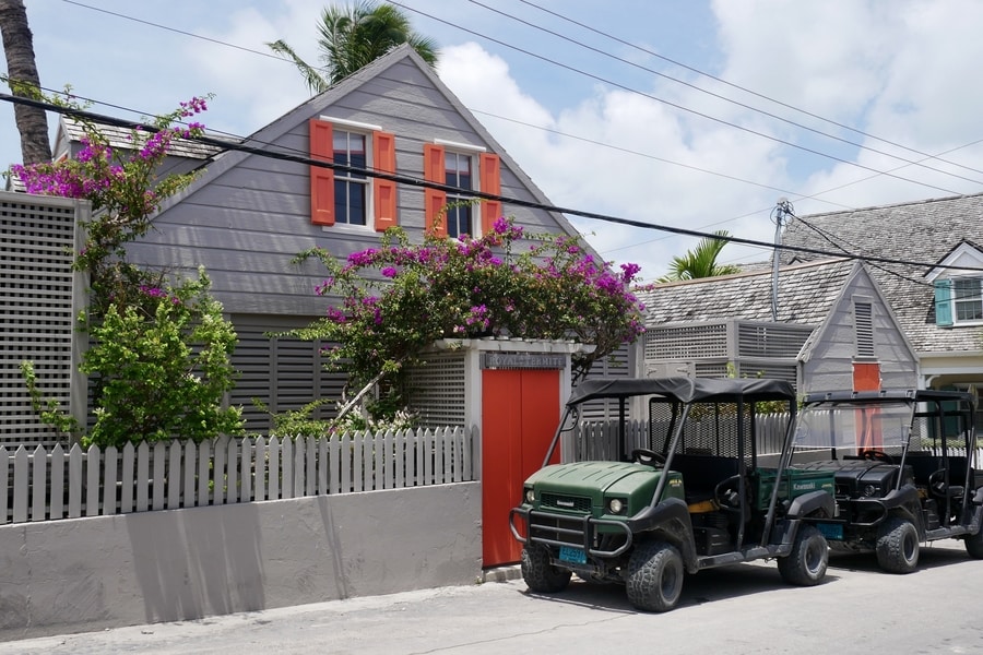 Golf carts on Harbour Island