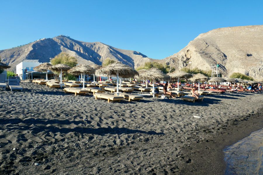 Black Sand Beach on Santorini