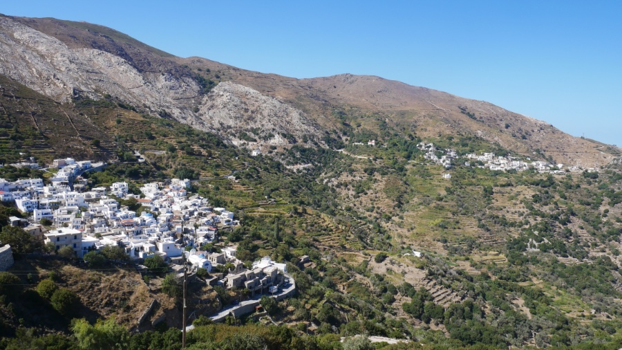 Whitewashed village Naxos Greece