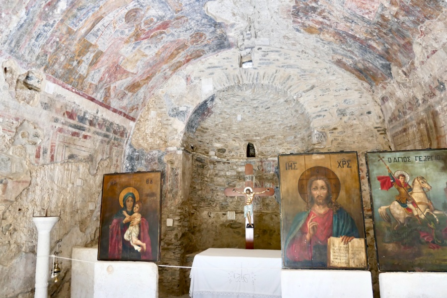Byzanitine Church Frescoes in Naxos Greece