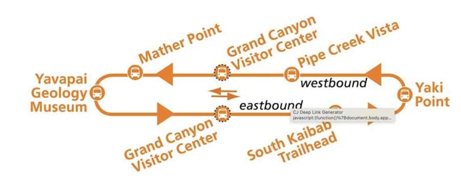 Grand Canyon Orange Line Route